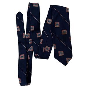 1918 VTG Smithsonian Institute Prince Consort Postage Stamp Tie